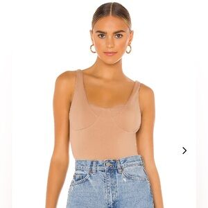 Lovers + Friends Aiden Bodysuit Nude